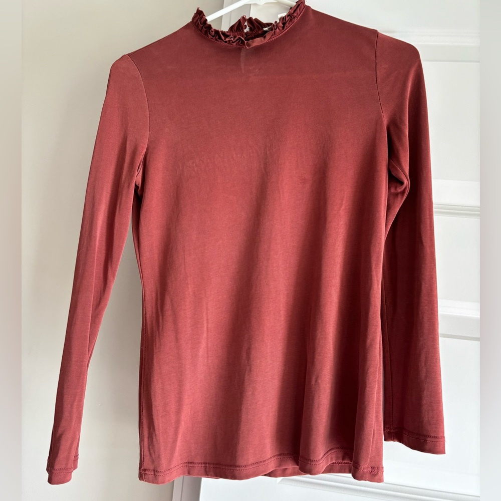 Böhme Jackie Ruffle Neck Top